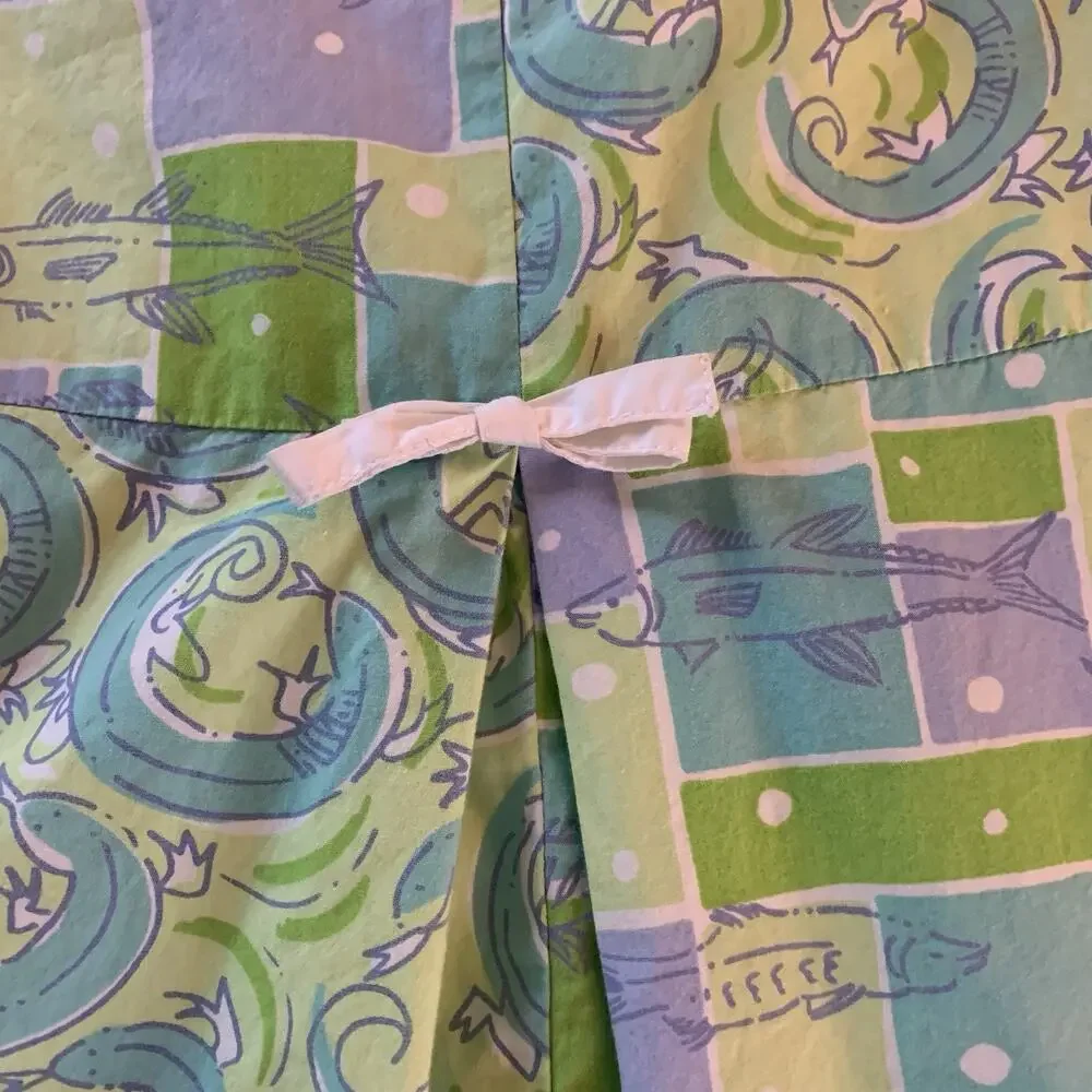 Vintage Lilly Pulitzer Ocean Coastal Patchwork A-Line Shift Dress Size 6X Resort